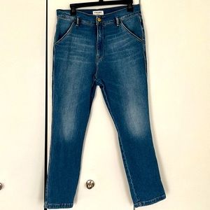 Frame cropped flare denim